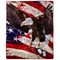 Luxury Mink Blanket Eagle Flag Super Soft Full Queen 80X92 Inch Machine Washable